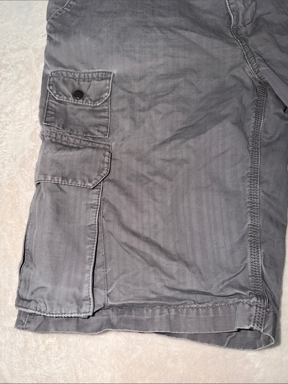 Old Navy Surplus Company Gray Cargo Shorts Mens W32 Vintage Fall ‘08 Utility Y2K - Picture 5 of 16